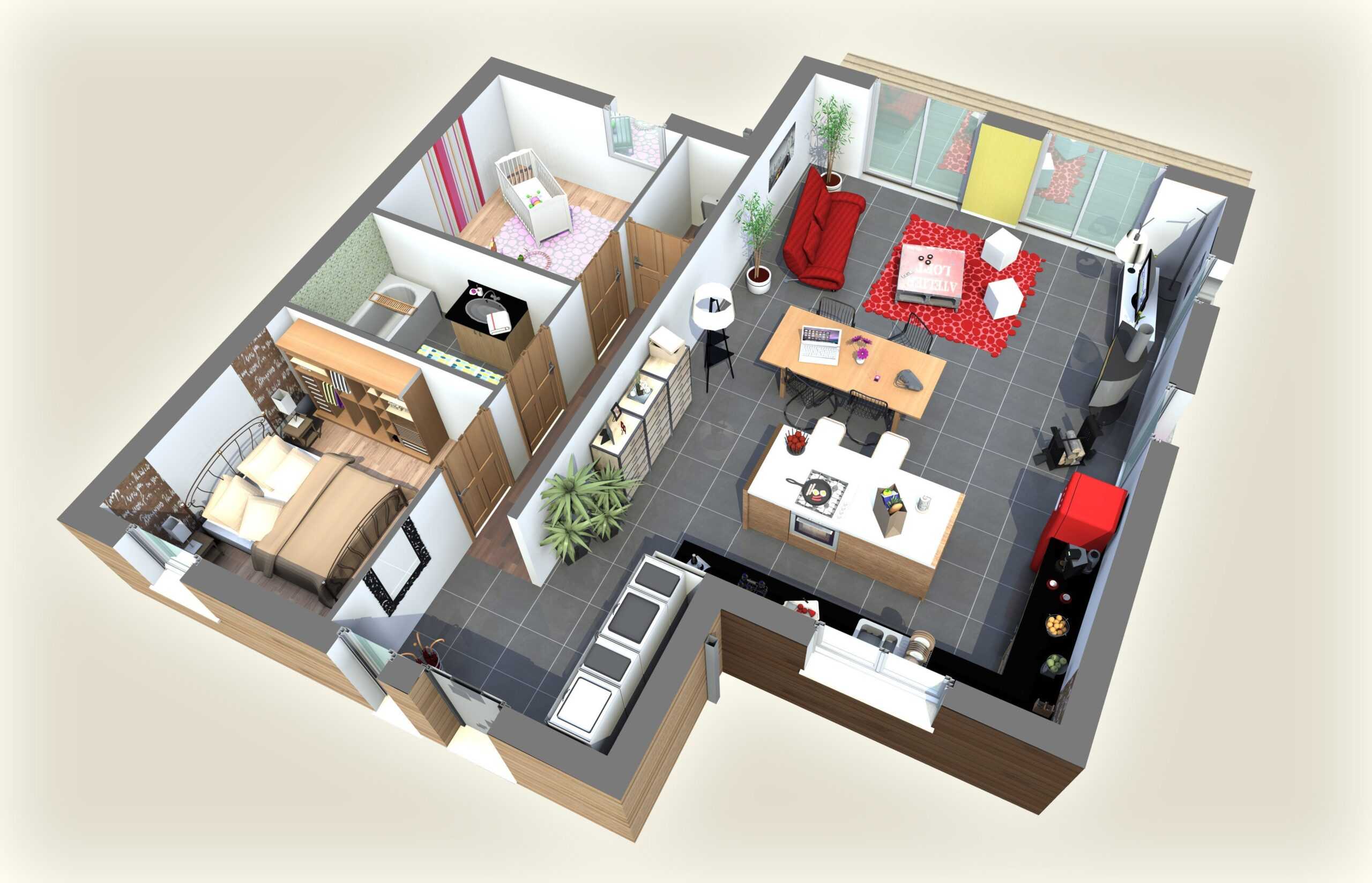 Дизайн 3-х комнатной квартиры: лучшие проекты трёхкомнатных квартир с дизайнерским ремонтом для панельных и кирпичных домов (135 фото)