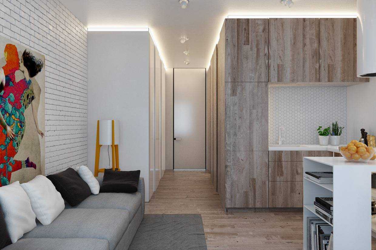 Кухня-гостиная 50-60 кв. м.: дизайн интерьера, 55 фото интерьеров