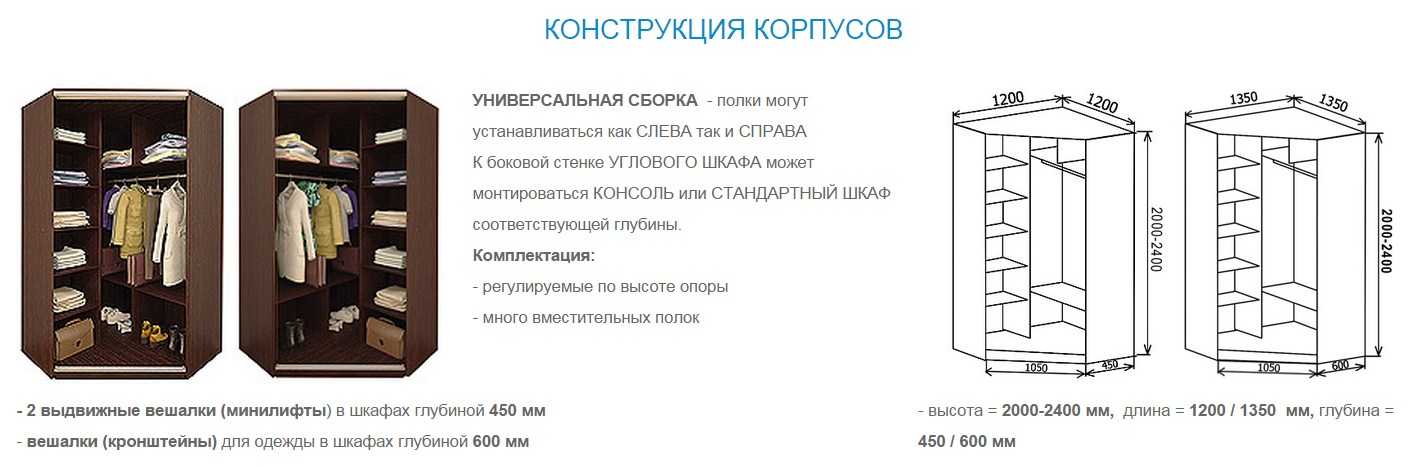 Шкафы в угол не большой. угловой шкаф – практичный и красивый гардероб для вашей спальни