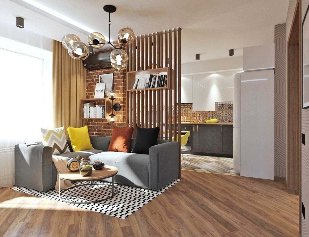 Дизайн квартиры-студии 30 кв. м. [80+ фото] планировки, зонирование