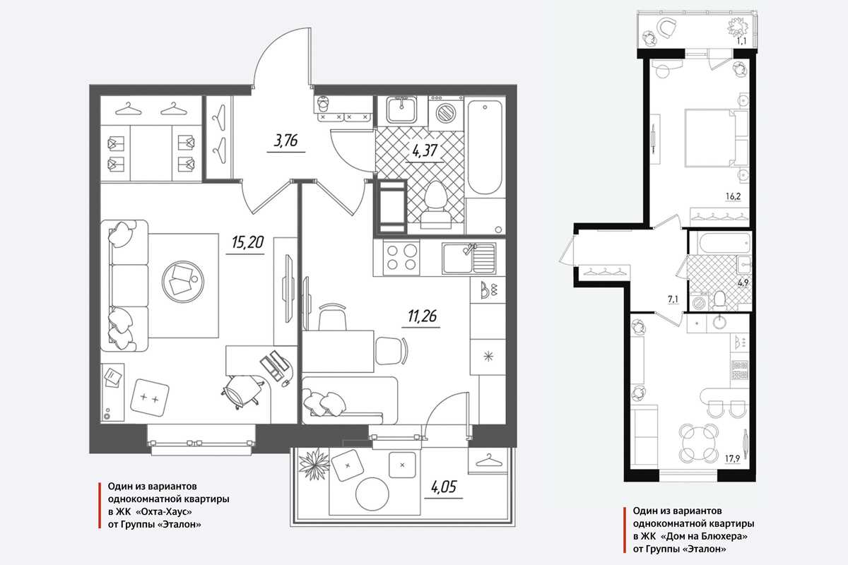 Дизайн квартиры 38 кв. м. – фото интерьера, зонирование, идеи обустройства