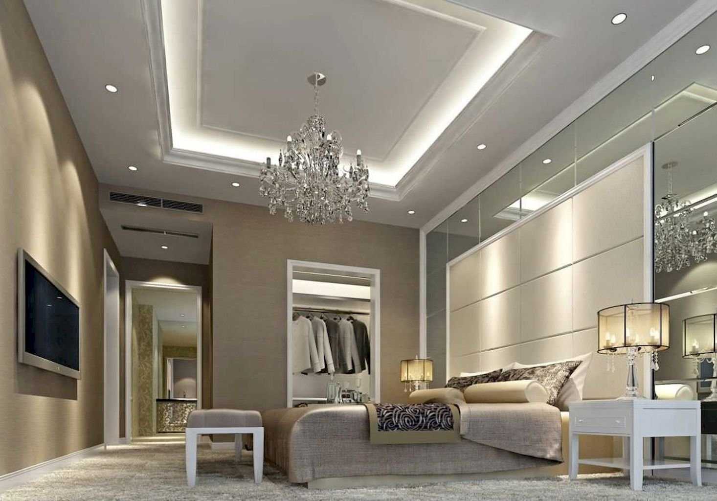 Натяжные потолки в интерьере квартиры (200 фото)