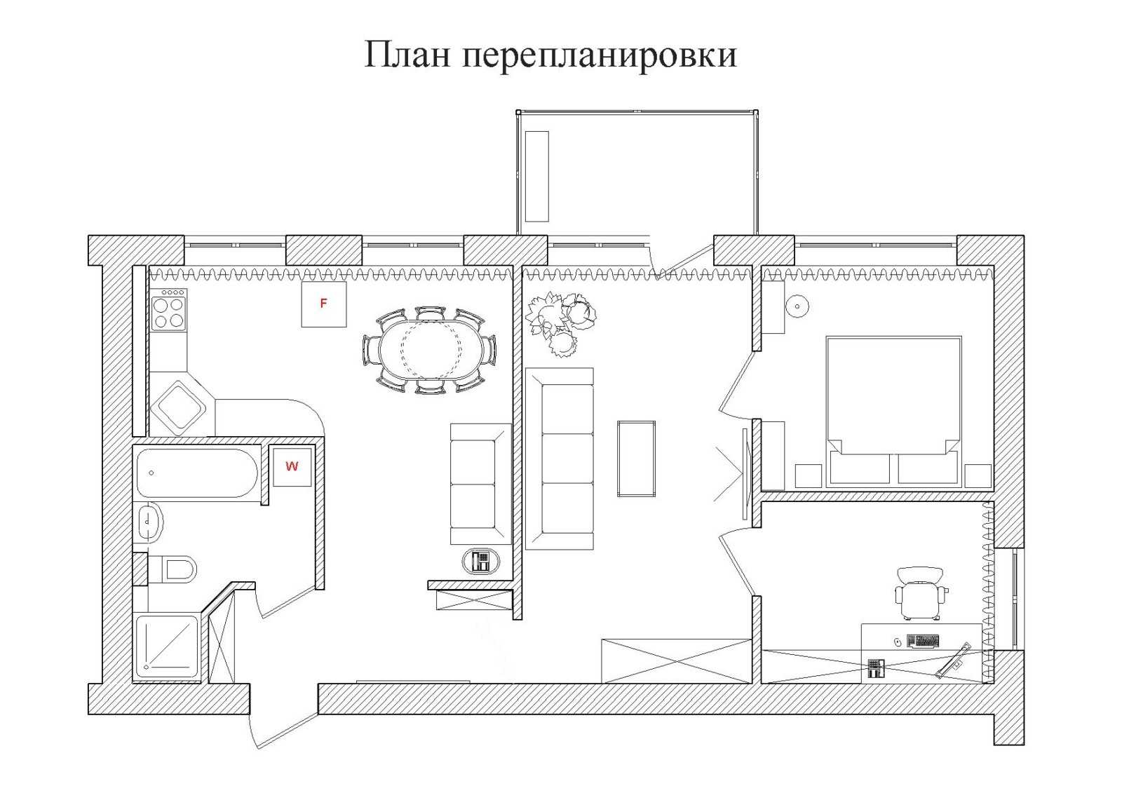 Перепланировка хрущевки 3 комнаты: лучшие варианты на фото